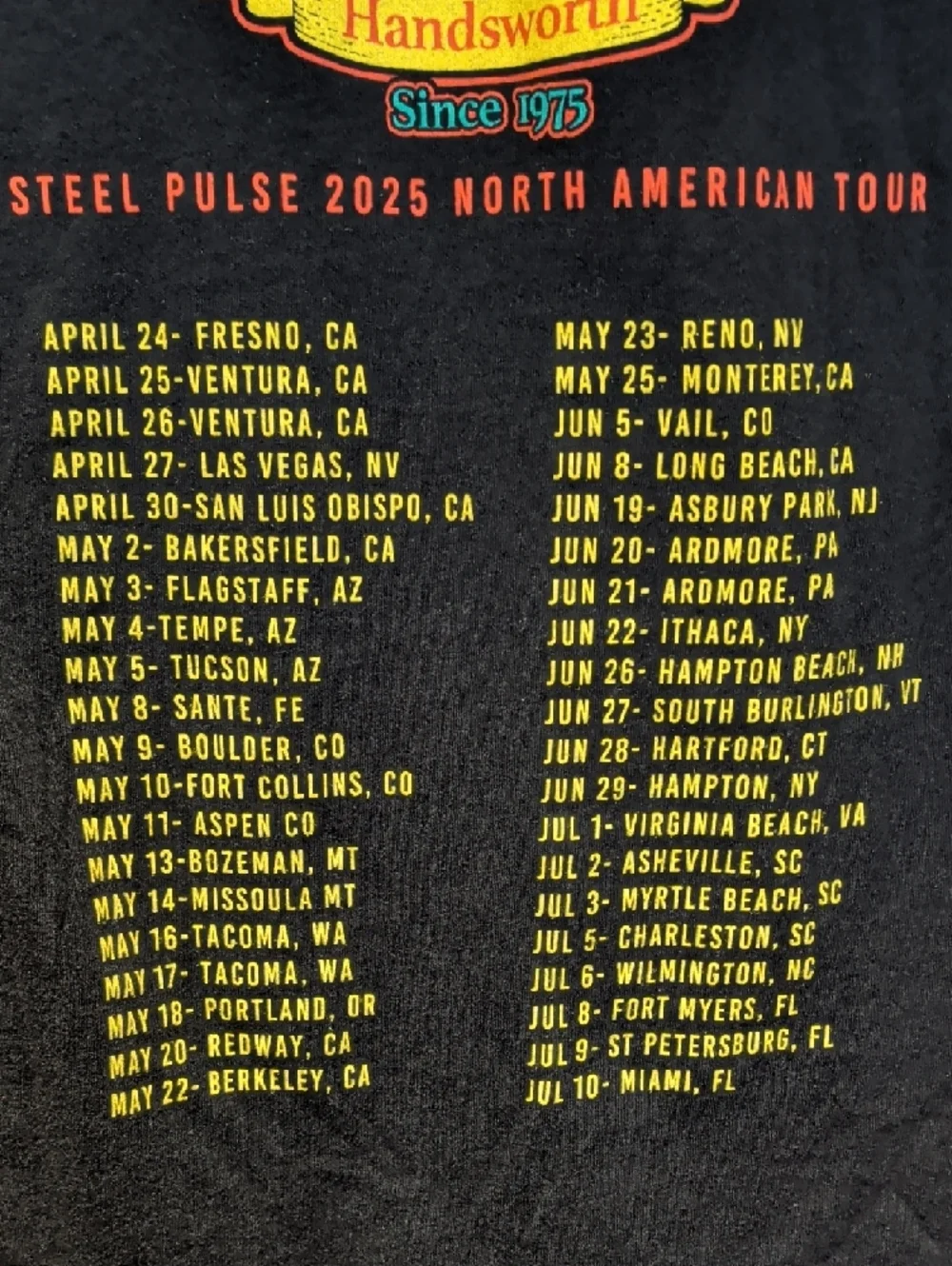 Steel Pulse 50th Anniversary Black Graphic Tee - Picture 5 of 8